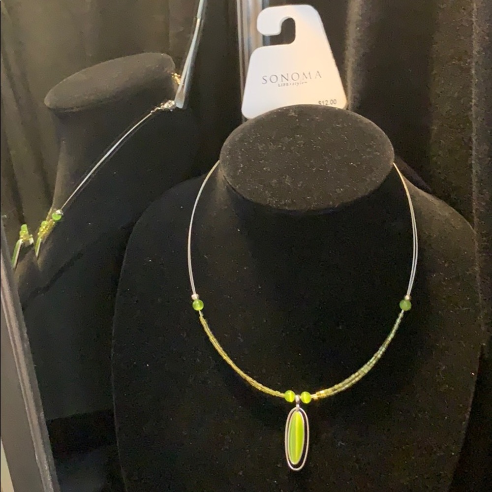 Vintage necklace Sonoma life&style grn adjustable
